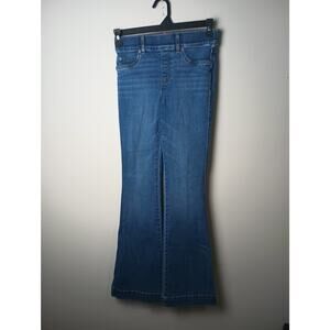 Spanx Jeans Pull on Women's Medium Wash Flared Leggings Women Size Small